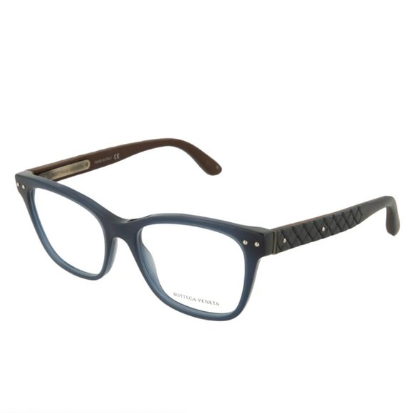 Bottega Veneta Unisex Blue and Grey Square Eyeglasses! - Picture 1 of 4